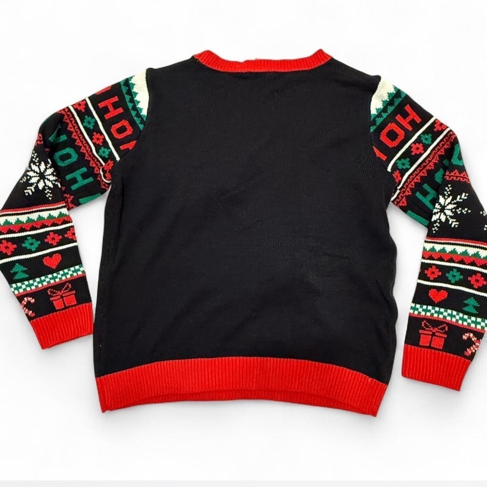 Festive Black and Red Holiday Sweater Christmas Sweater - Picture 2 of 6